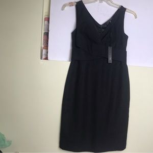 ELIE TAHARI NEW Zoe V-Neck Sleeveless Dress Sheath Cross Cross Wrap Top Lined